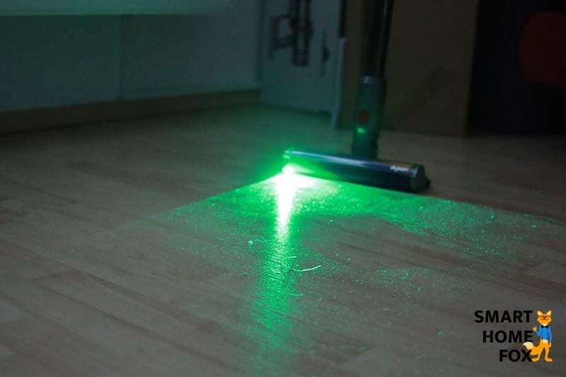Laser Fluffy attachment in daylight.